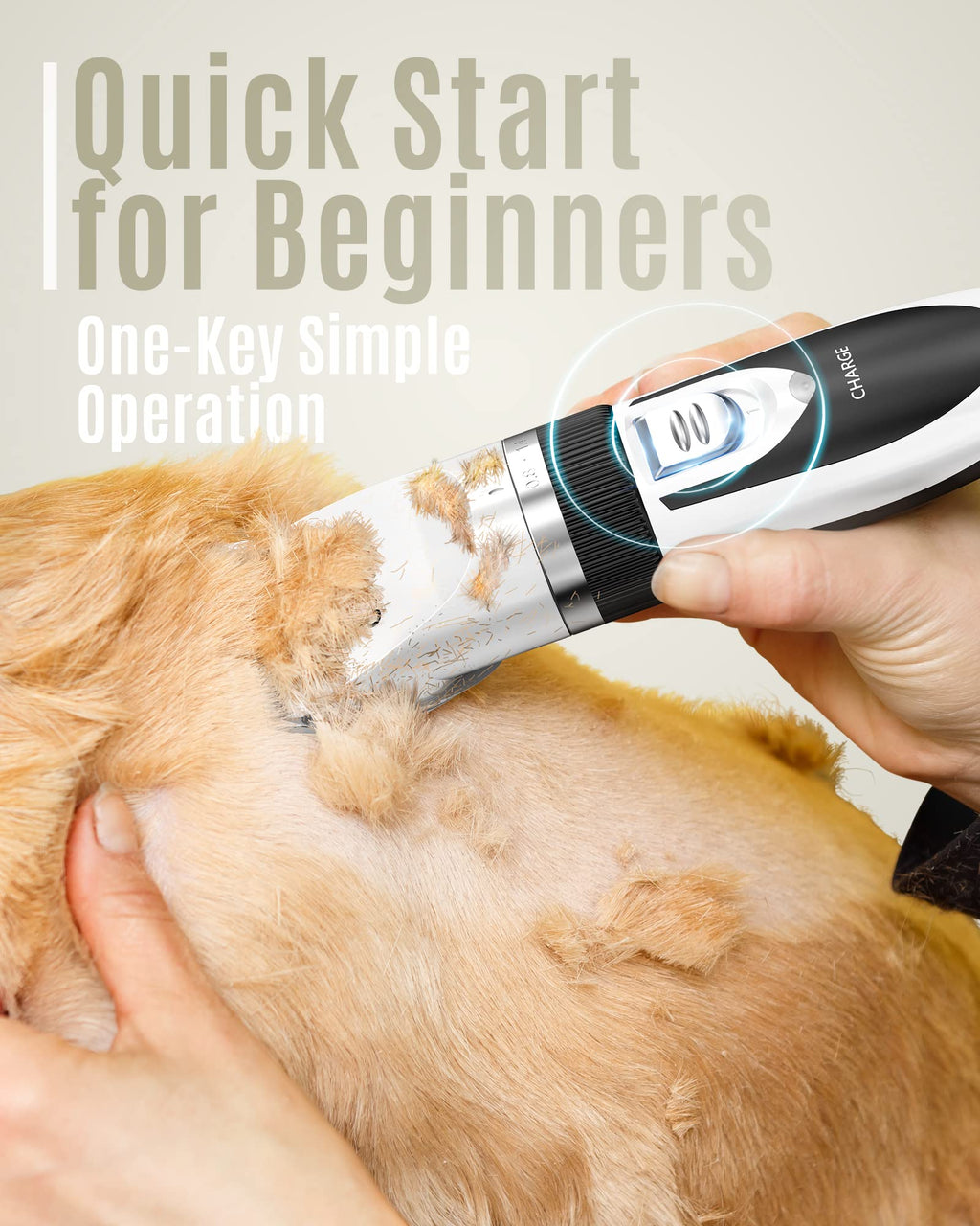 Dog Shaver Clippers and Nail Grinder Paw Trimmer Kit J840