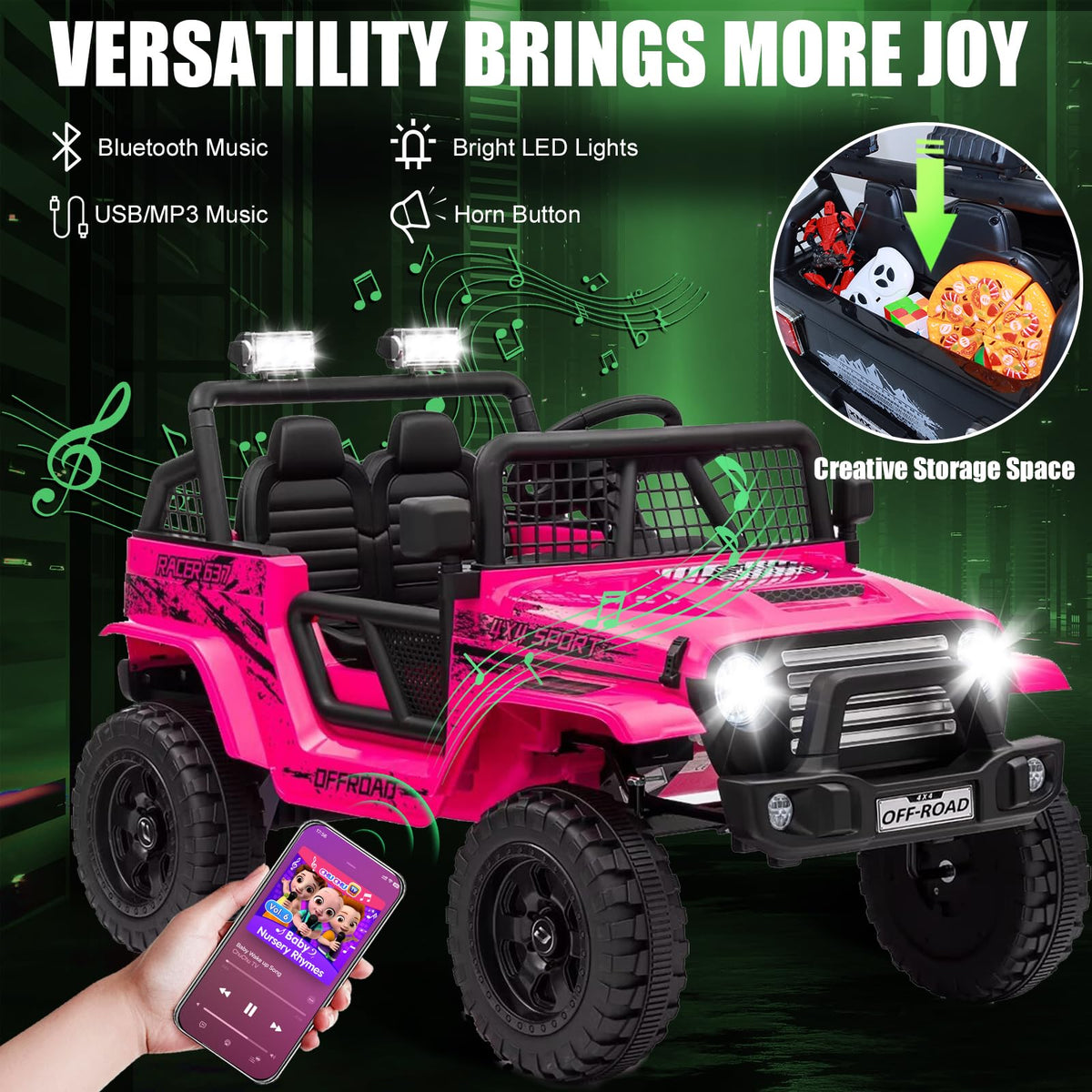 24V 2 Seater Kids Electric Car with Remote Control C4185