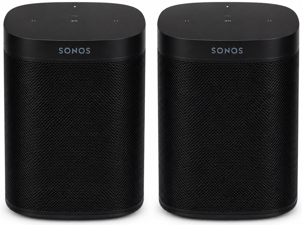 Black Voice Controlled Smart Speaker 2-Pack Y918