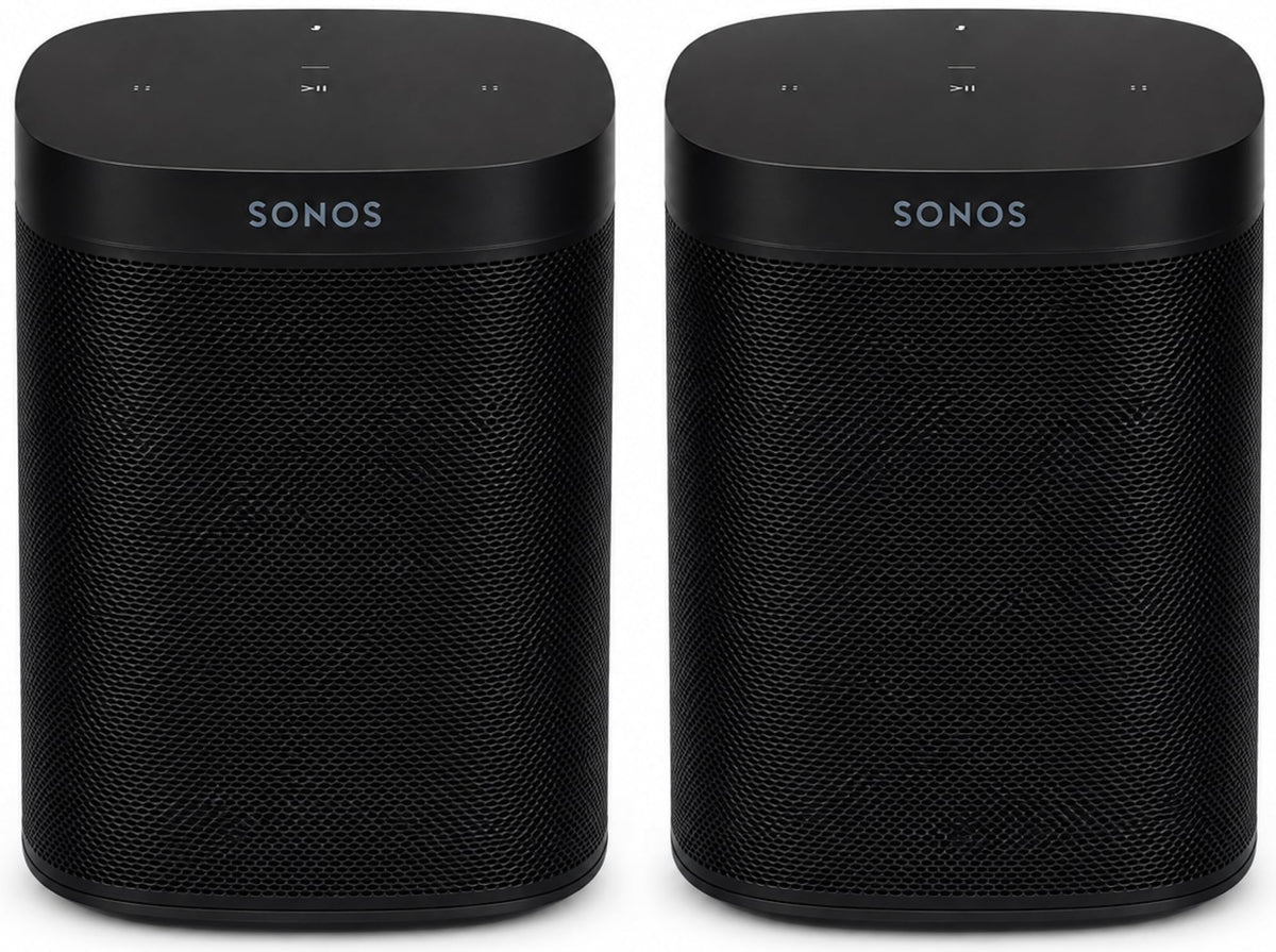 Black Voice Controlled Smart Speaker 2-Pack Y918