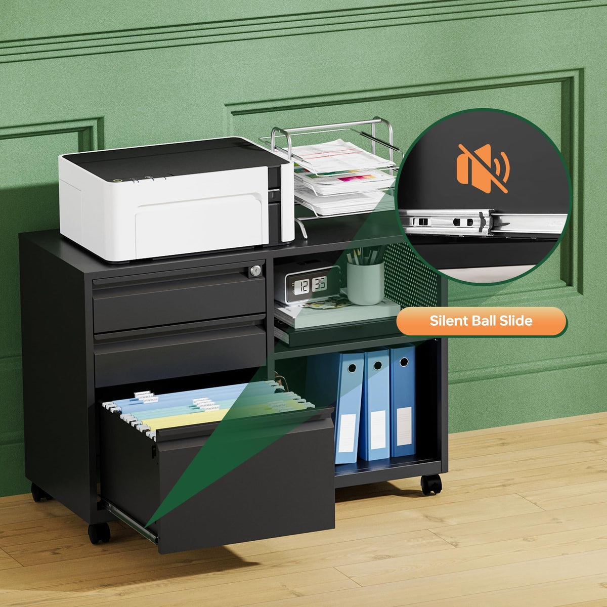 3 Drawer Metal File Cabinet with Lock U6655