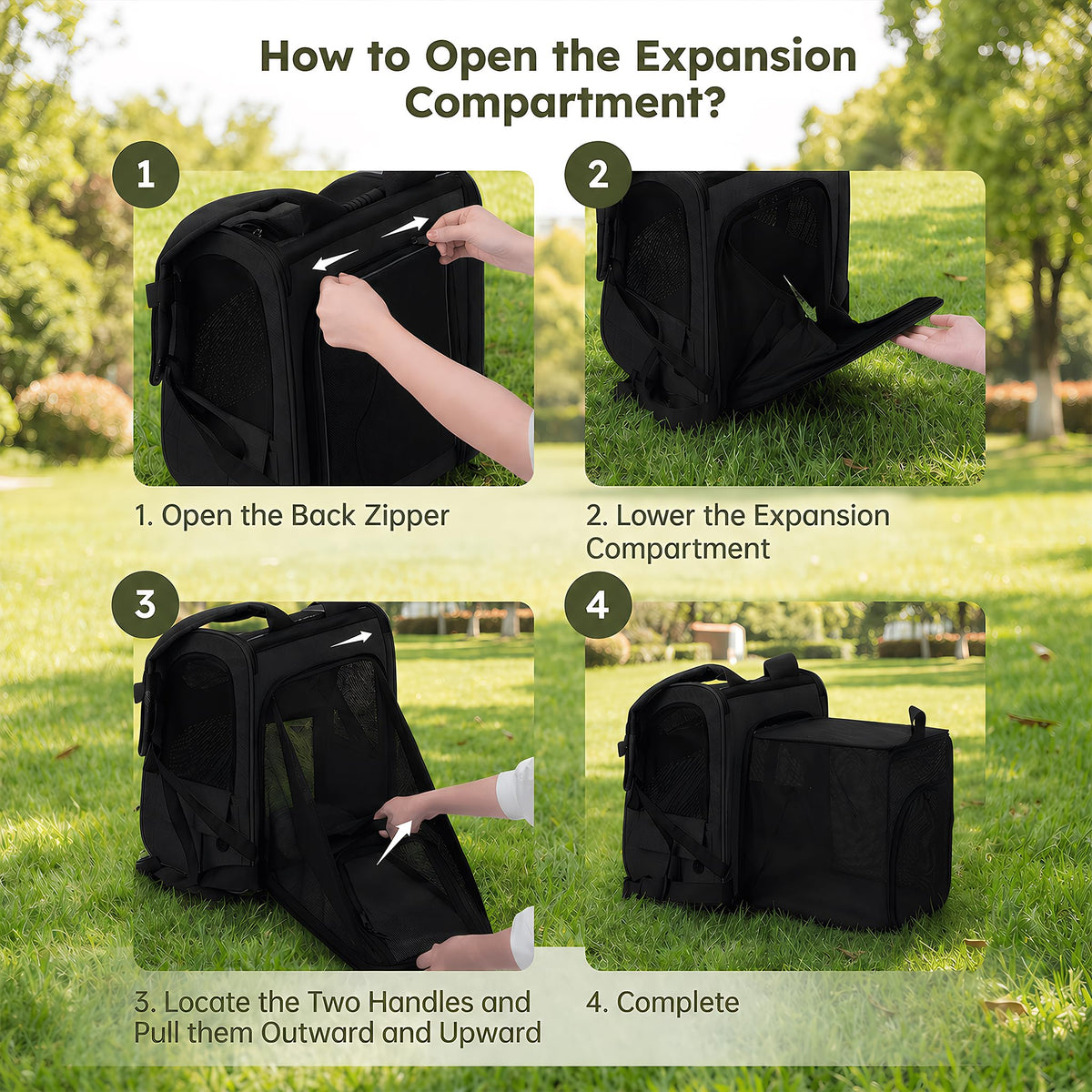 Expandable Cat Backpack Carrier with Breathable Mesh O555