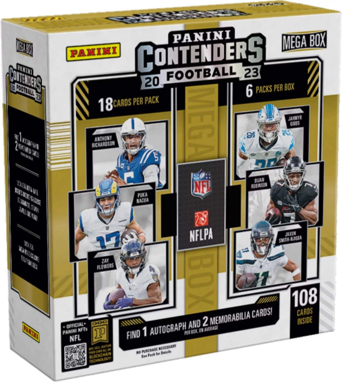 2023 Contenders Football Mega Trading Card Box 108 Cards Y103816