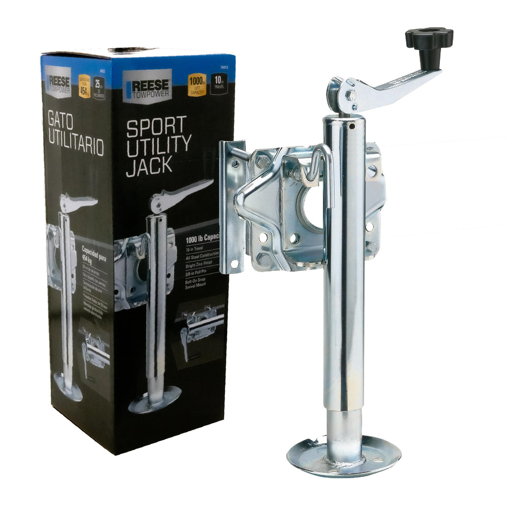 Round Trailer Jack Side Mount 1,000 lbs. Lift Capacity W609