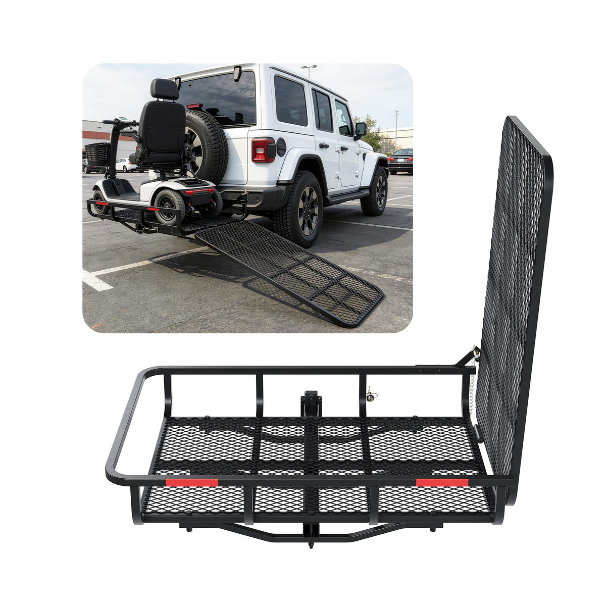 Hitch Mount Carrier with Folding Ramp B118844