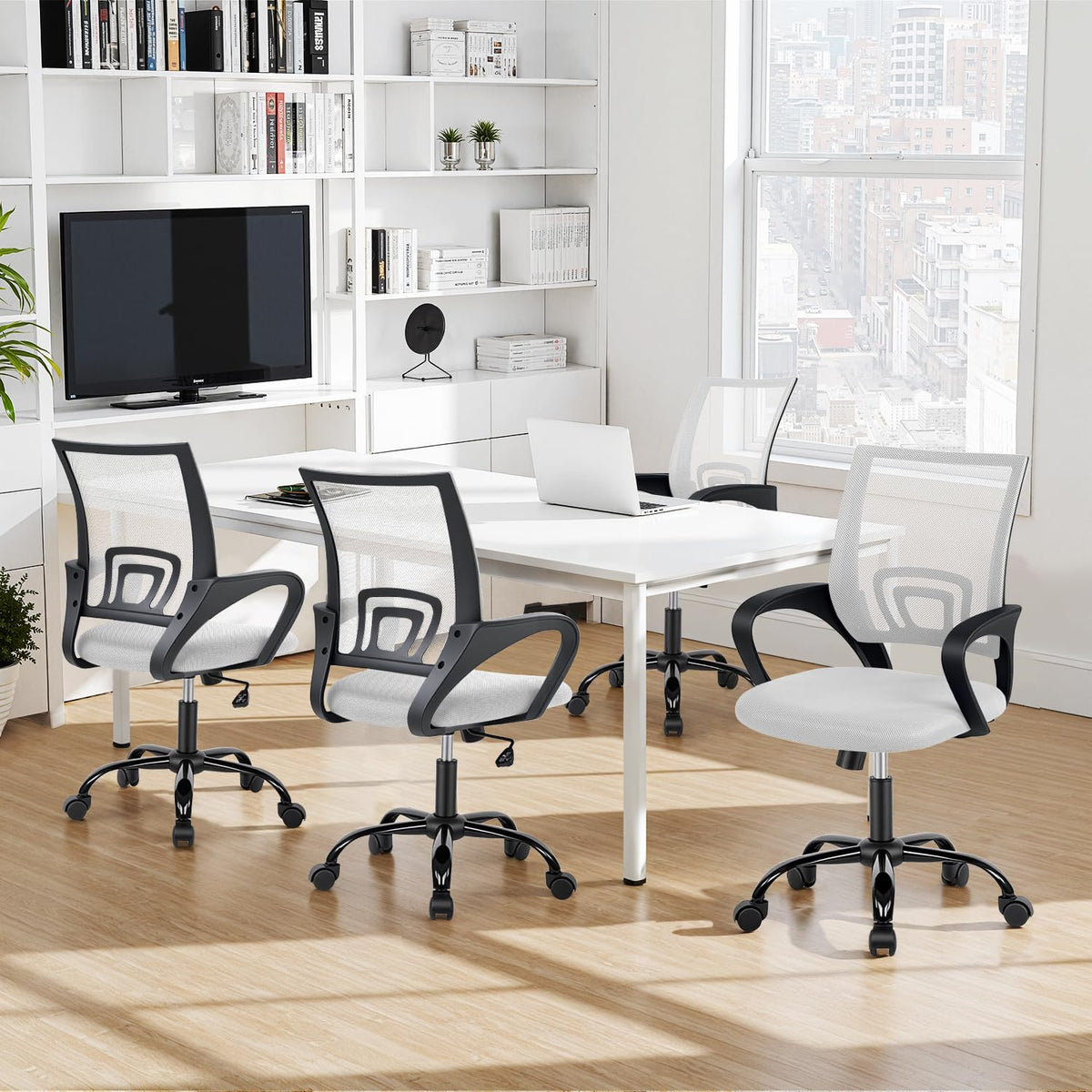 Ergonomic White Mesh Office Chair Y26147