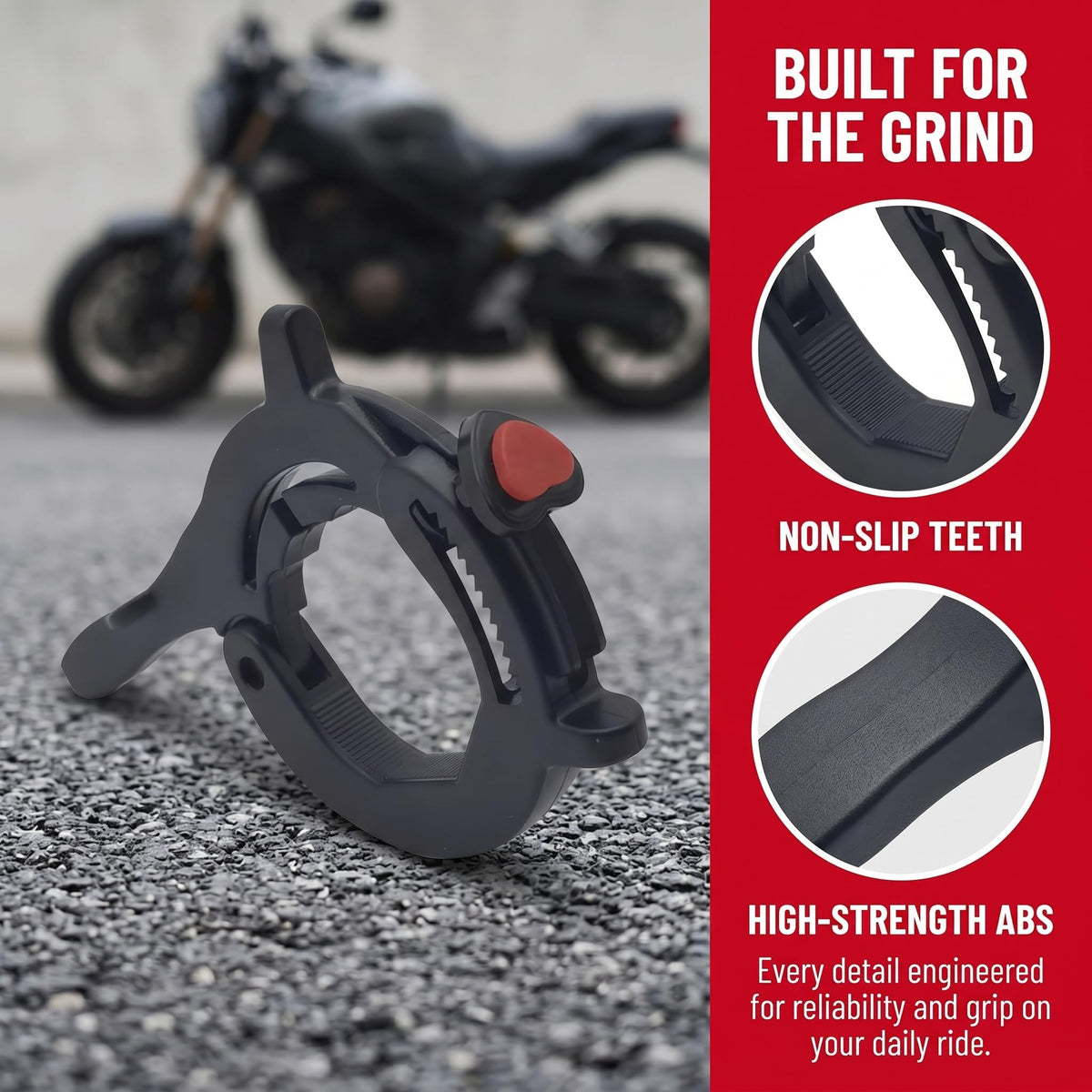 Motorcycle Throttle Cruise Control Assist Booster Anti-Slip Clamp (Black) X4805