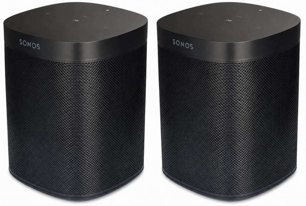 Black Voice Controlled Smart Speaker 2-Pack Y918