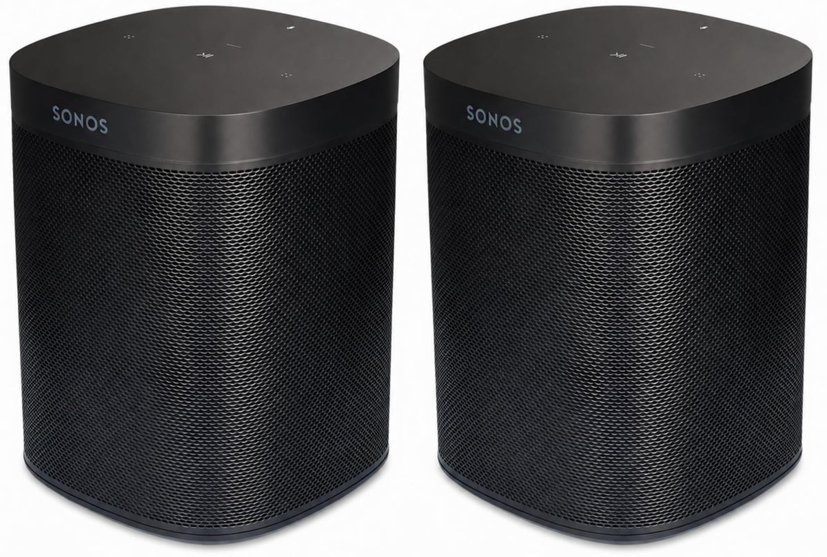 Black Voice Controlled Smart Speaker 2-Pack Y918