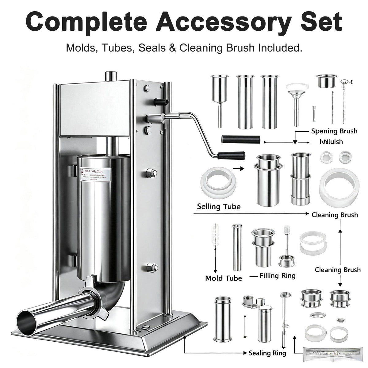 Stainless Steel Vertical Sausage Filler & Churro Press T2186
