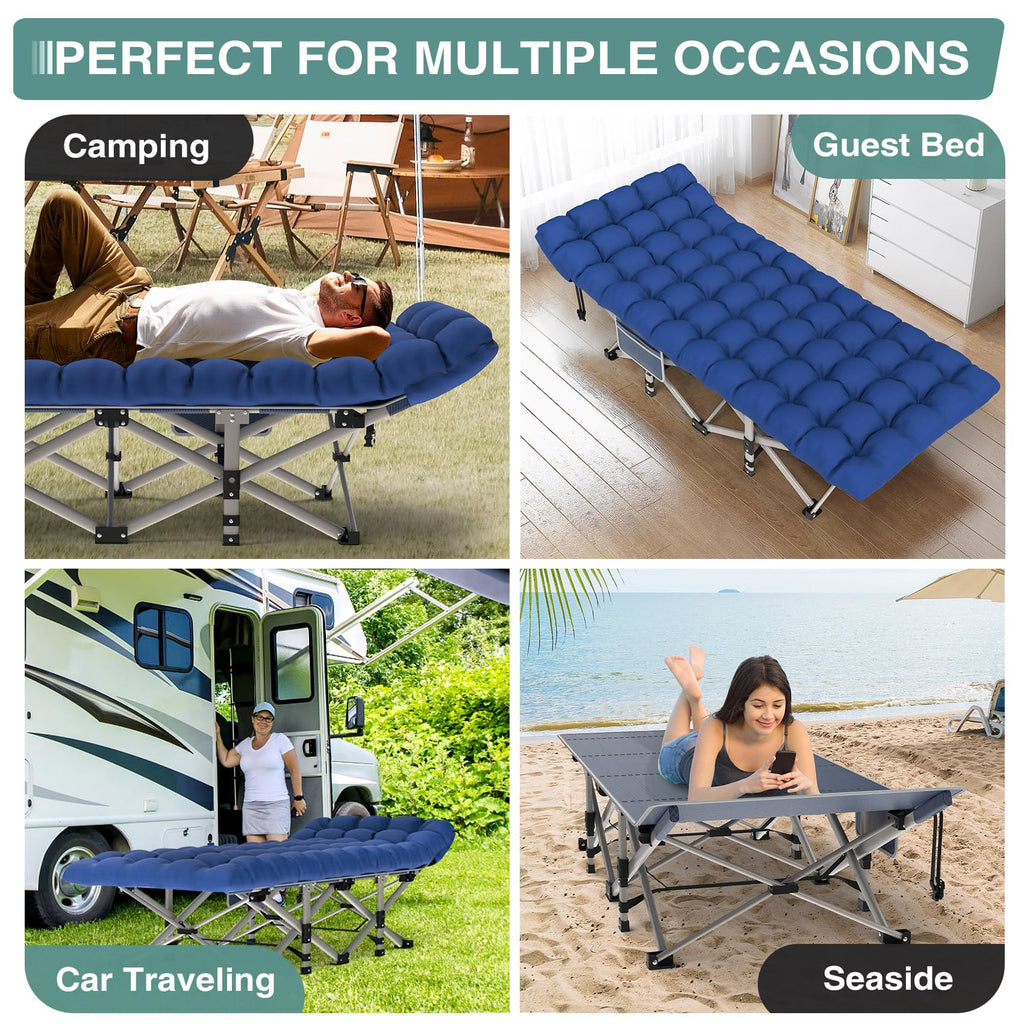 Folding Camping Cot with Mattress and Carry Bag N7912