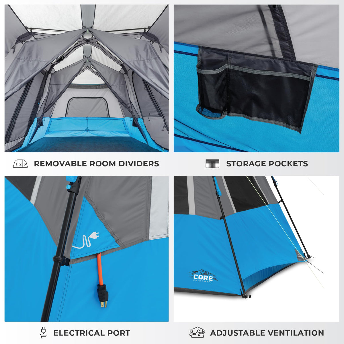 Instant Cabin Tents with LED Lights H9200
