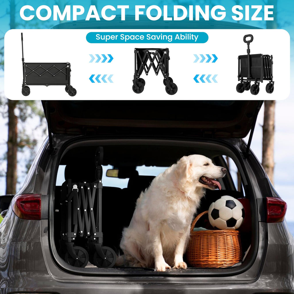 Collapsible Wagon with Tailgate, 350lbs Capacity P403