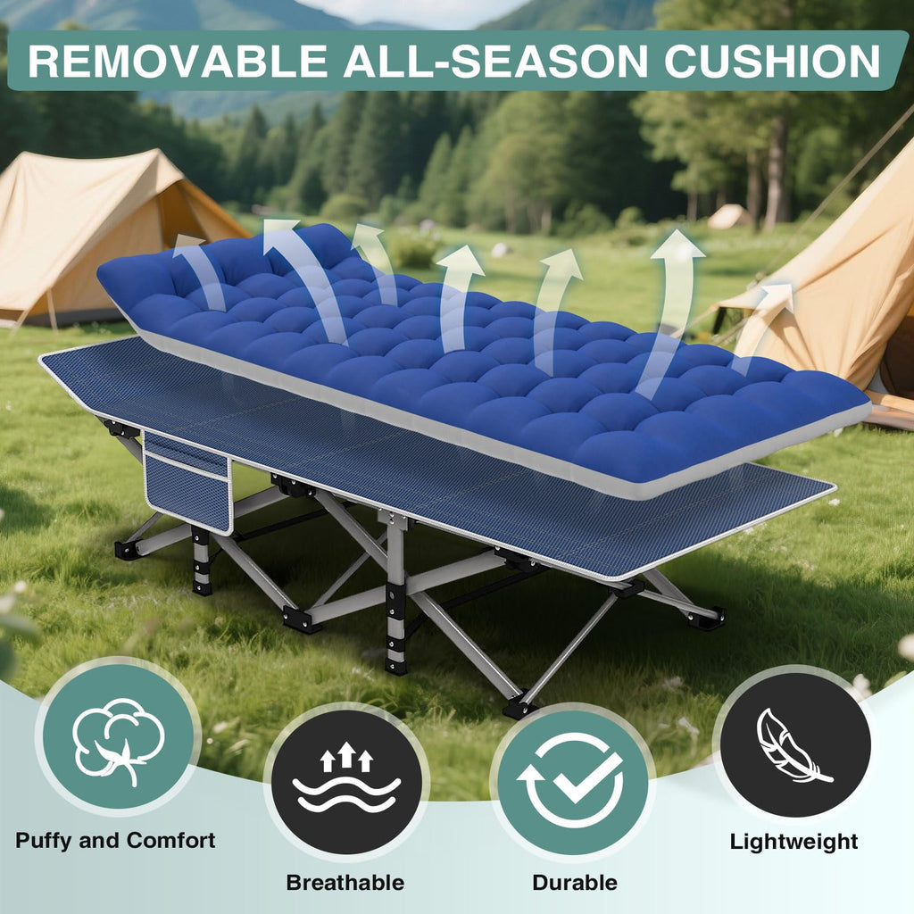 Folding Camping Cot with Mattress and Carry Bag N7912