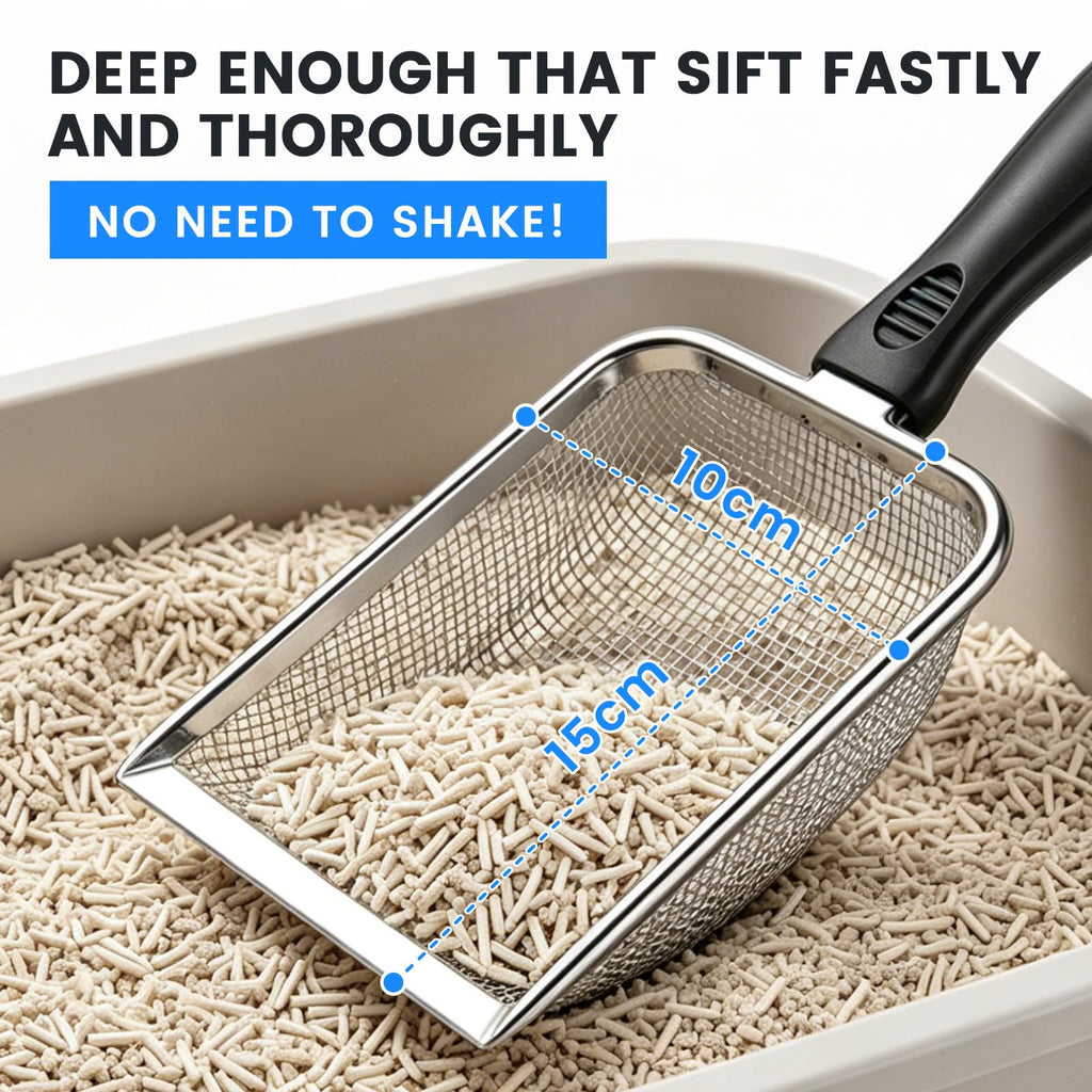 Stainless Steel Mesh Cat Litter Scoop 2.8mm Hole A195142