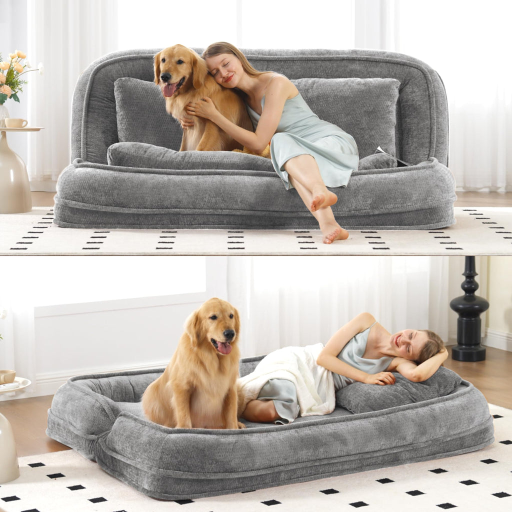 Oversized Convertible Floor Sofa Bed with 3 Pillows I112289