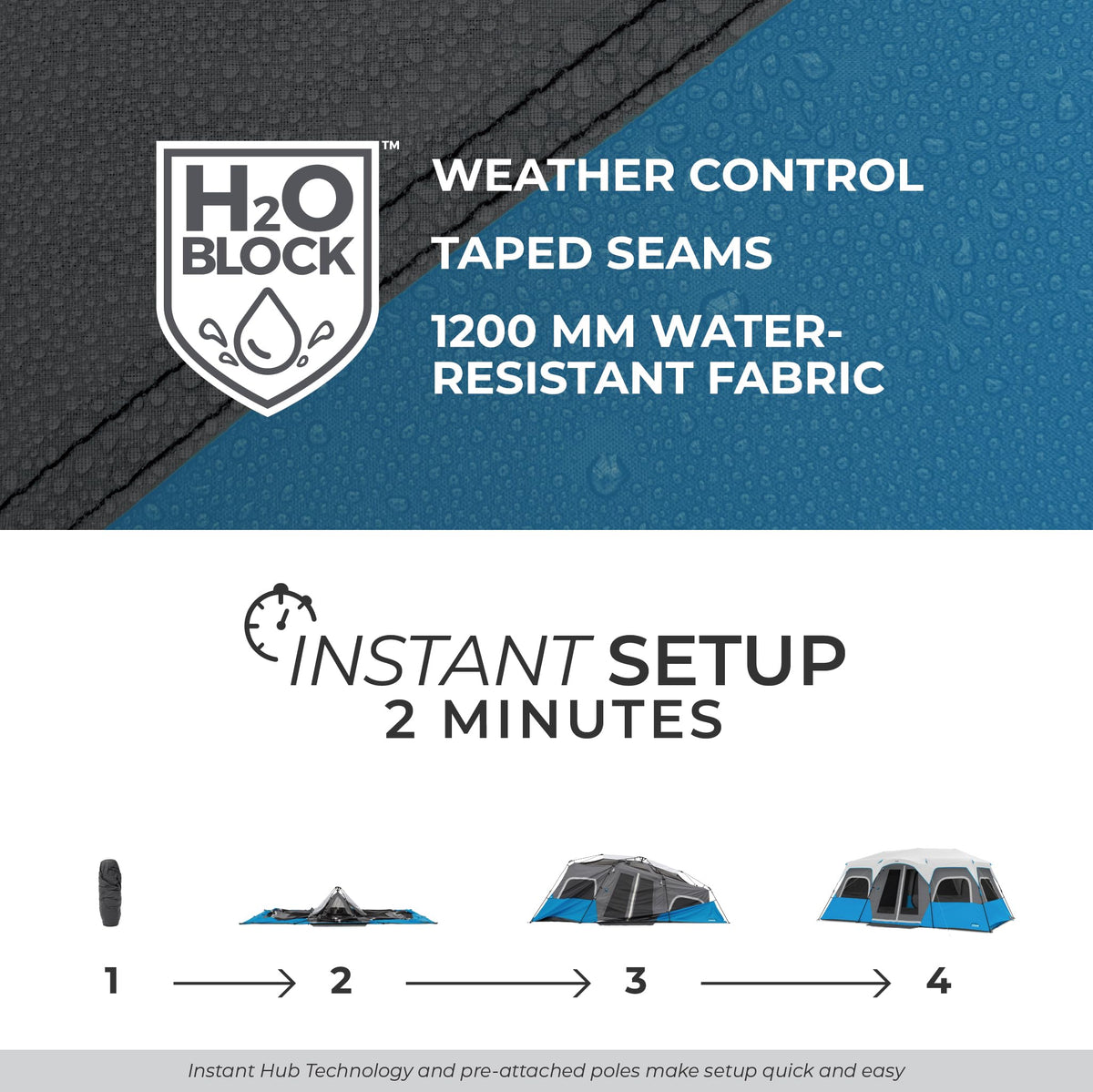 Instant Cabin Tents with LED Lights H9200