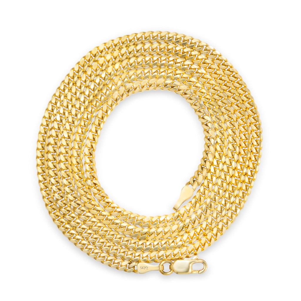 14k Yellow Gold Cuban Link Chain Necklace T7280