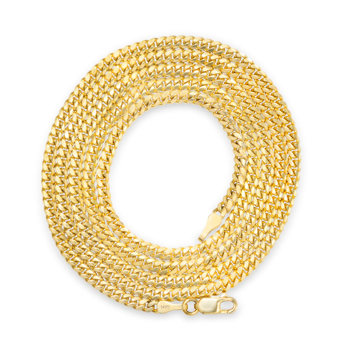 14k Yellow Gold Cuban Link Chain Necklace T7280