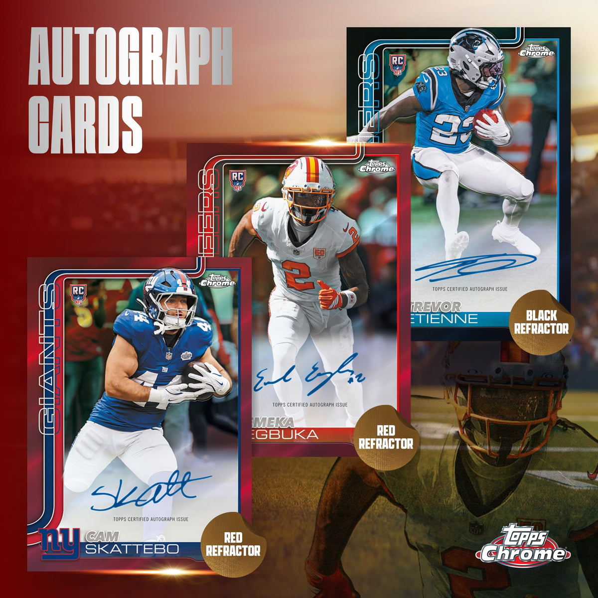 2025 Topps Chrome NFL Football Mega Box W50070