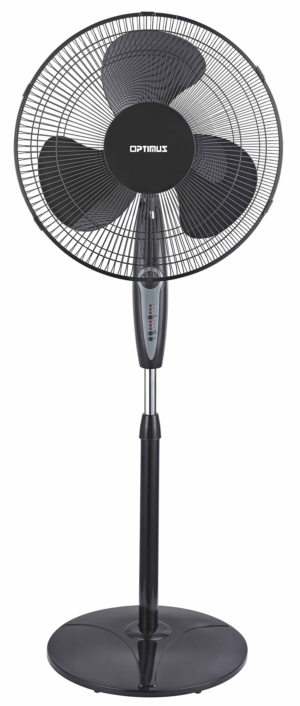White 16-Inch Oscillating Stand Fan with Remote F954