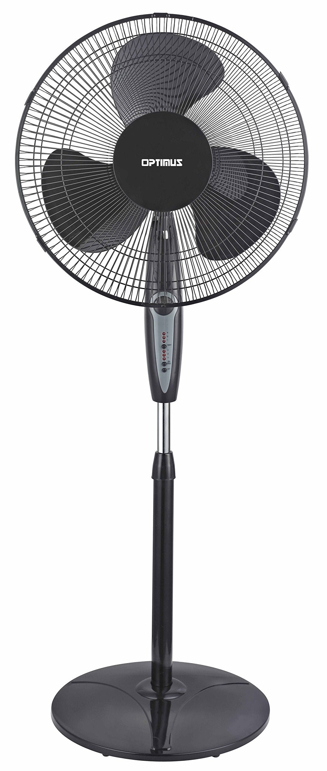 White 16-Inch Oscillating Stand Fan with Remote F954