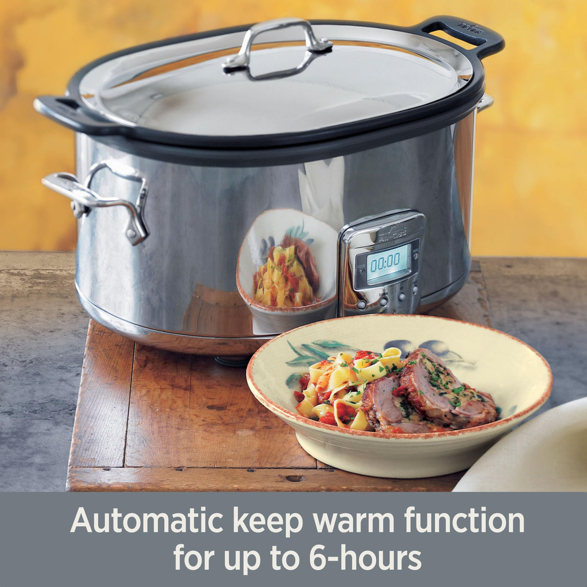 Stainless Steel Electric Slow Cooker 7-Quart T684305