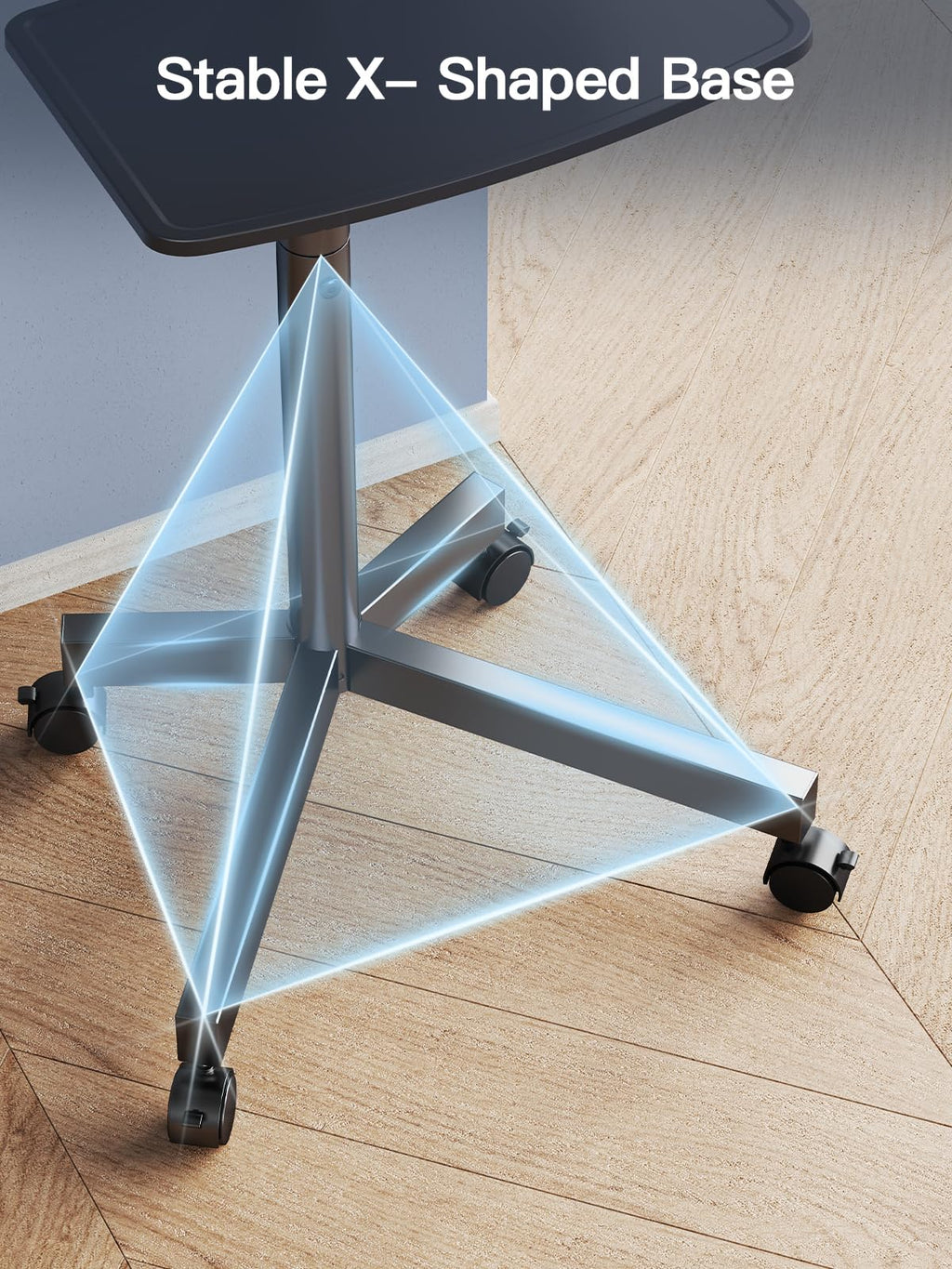 Rolling TV Stand on Wheels for 23-65 Inch TVs, Tilt Mobile TV Cart Holds up to 99 lbs with Adjustable Height Shelf E1197