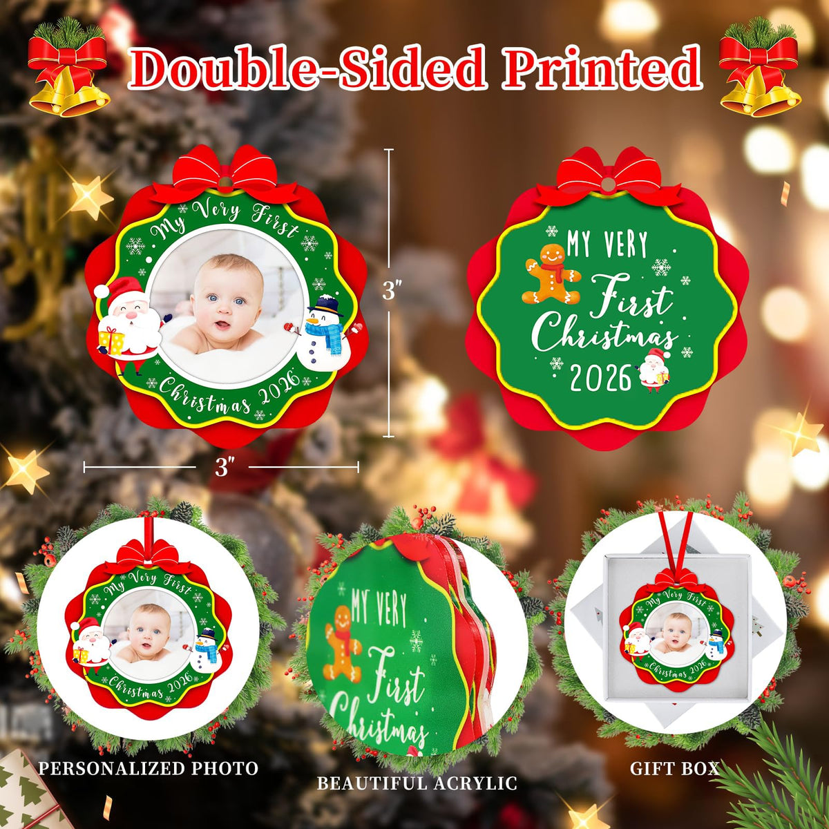 Baby First Christmas Ornament 2026 O3837