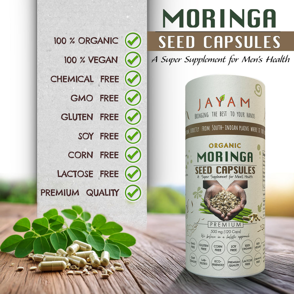 Organic Moringa Seed Capsules 120 Capsules I805