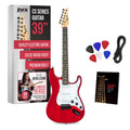 39” Electric Guitar Kit with Amp Cable, 6 Picks, Solid Wood Body, Red L754715