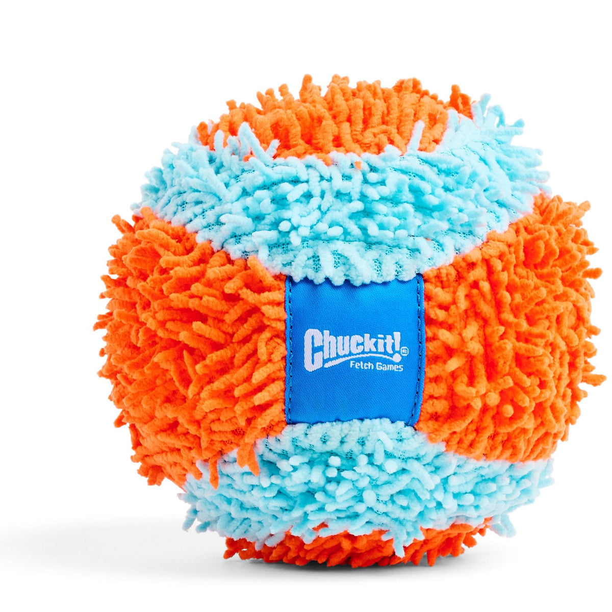 Indoor Fetch Ball Dog Toy, 4.75in, Orange and Blue B216469
