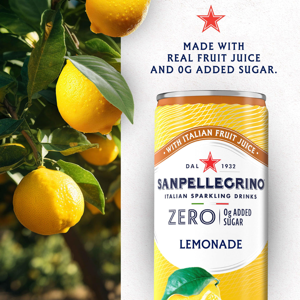 Italian Sparkling Lemonade 24 Pack of 11.15 Fl Oz Cans N3553