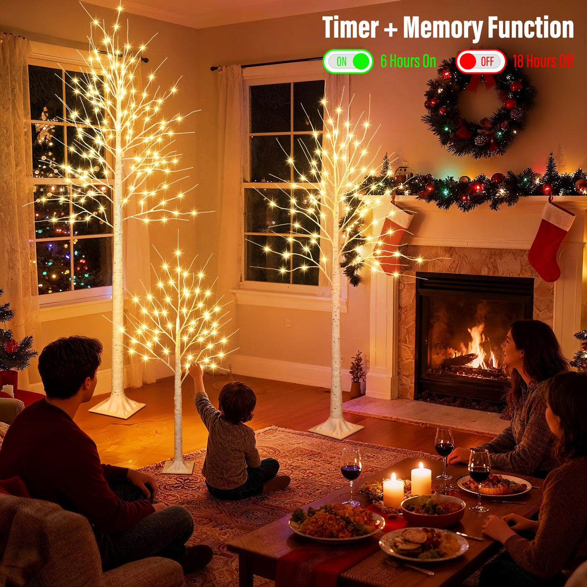 8FT 132LED Prelit Artificial Christmas Tree D39095