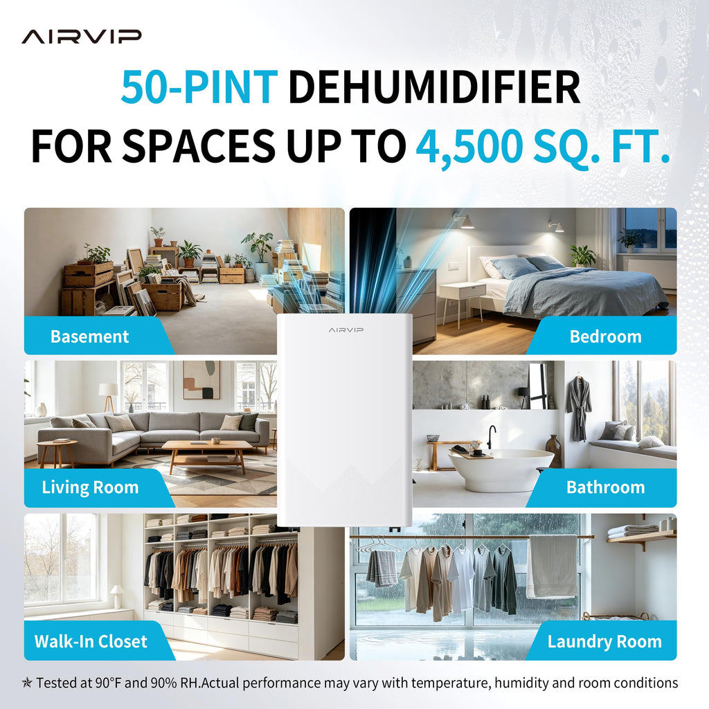 50 Pints Dehumidifier with Drain Hose T22125