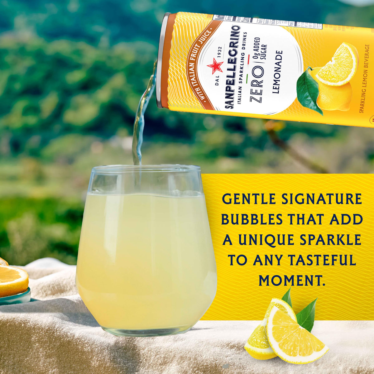 Italian Sparkling Lemonade 24 Pack of 11.15 Fl Oz Cans N3553