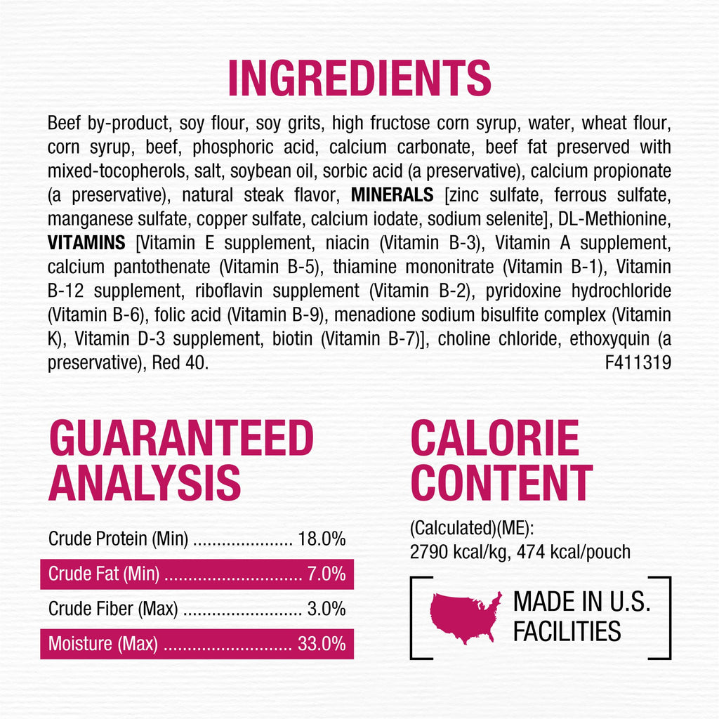 Moist & Meaty Soft Dog Food Pouches, 36 ct K964