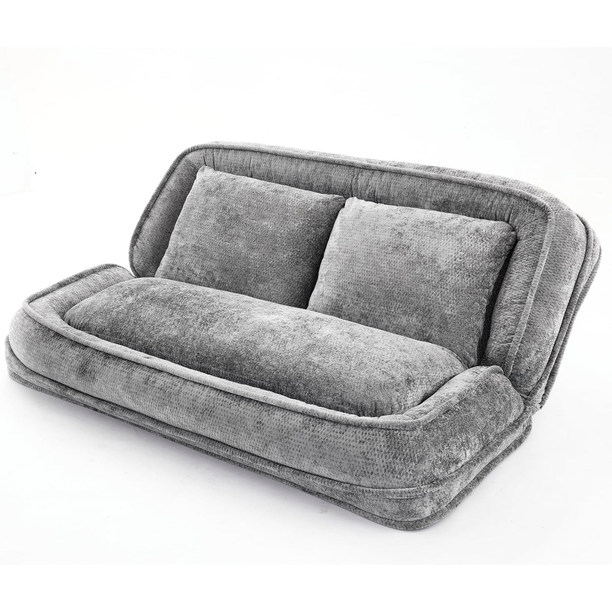 Light Gray Folding Floor Sofa Bed Z595625