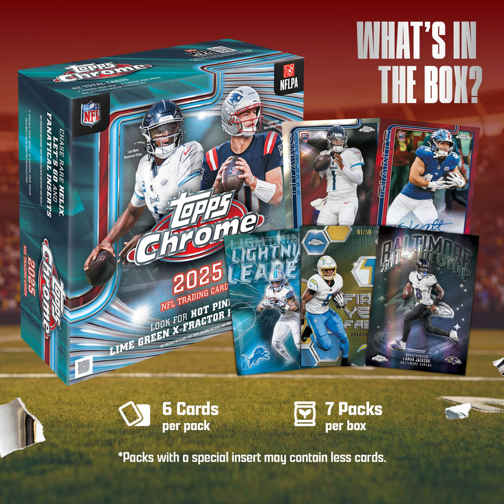 2025 Topps Chrome NFL Football Mega Box W50070