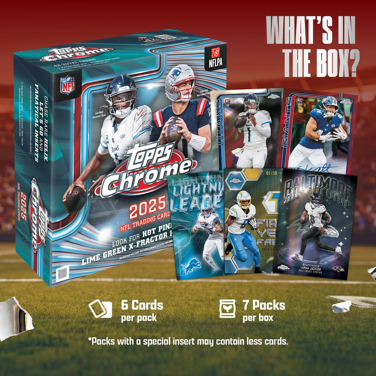 2025 Topps Chrome NFL Football Mega Box W50070