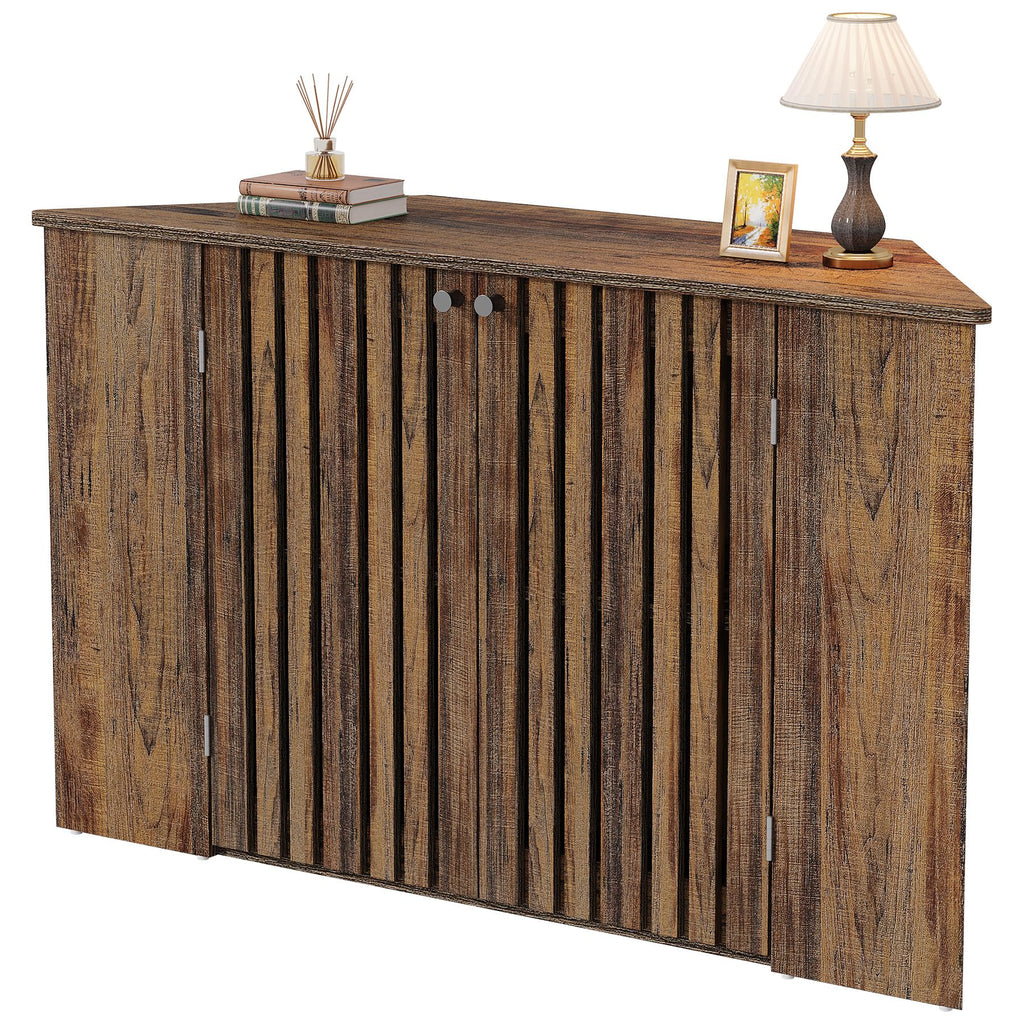 53" Farmhouse Corner TV Stand with Storage G51323